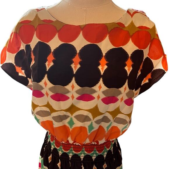 Tiana B Colorful Short Dolman Sleeves Mini Dress Size 8 - Picture 2 of 6
